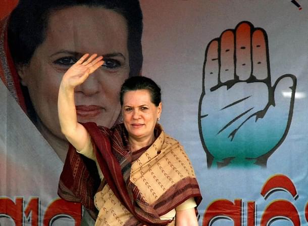 Sonia Gandhi at a Congress rally (STR/AFP/Getty Images)